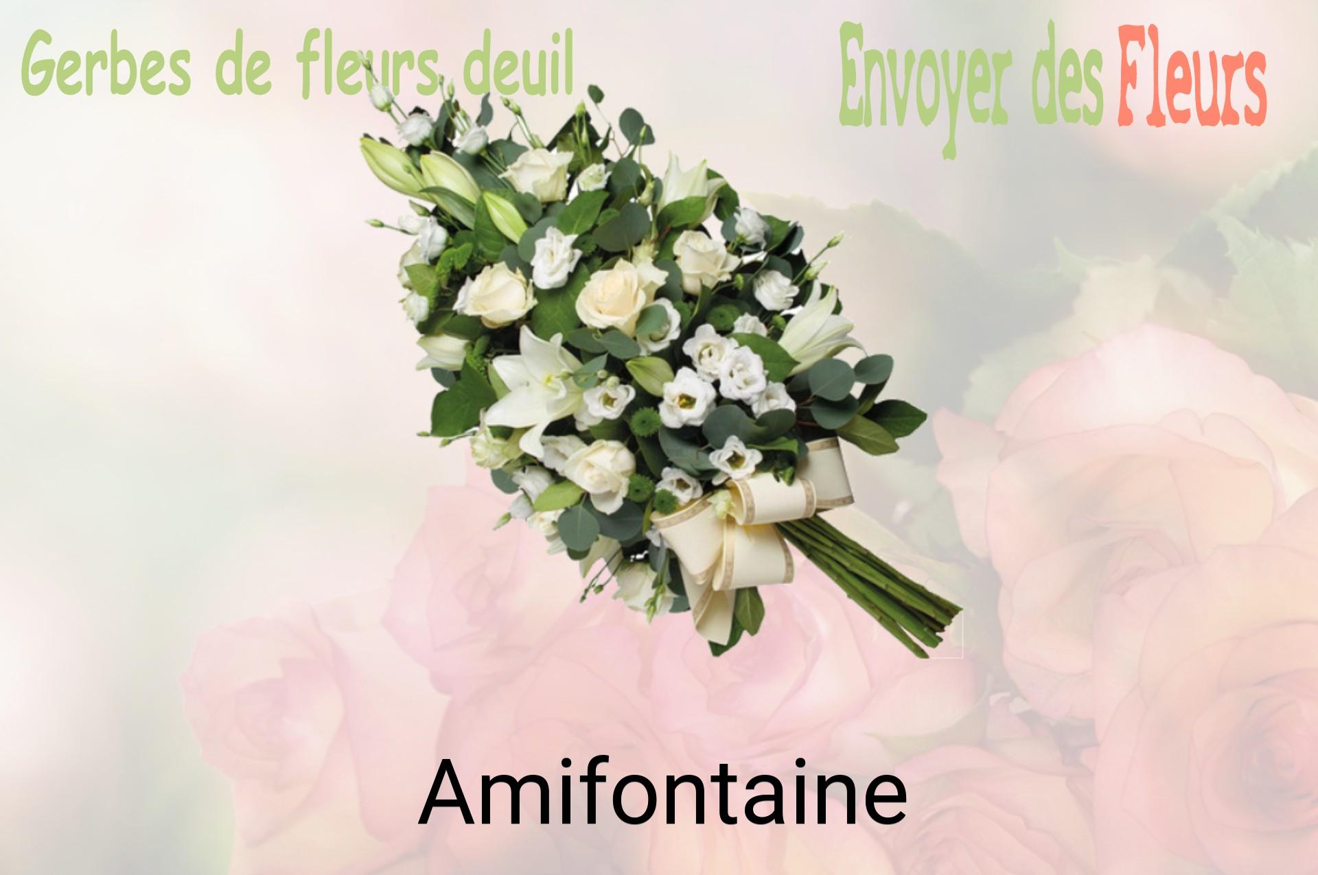 Gerbe de fleurs de deuil livrée à Amifontaine